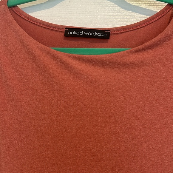 Naked Wardrobe long sleeve dusty mauve pink mini dress size medium - Picture 2 of 5